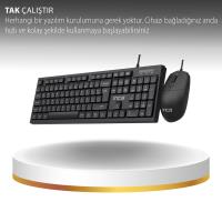 INCA IMK-376T KABLOLU SLİM  Q KLAVYE MOUSE SET - 4
